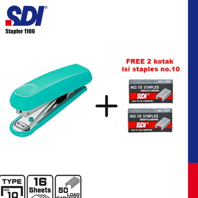 

Special Surprise PROMO SDI 116 No1 Stapler Gratis 2 box isi staples SDI No1