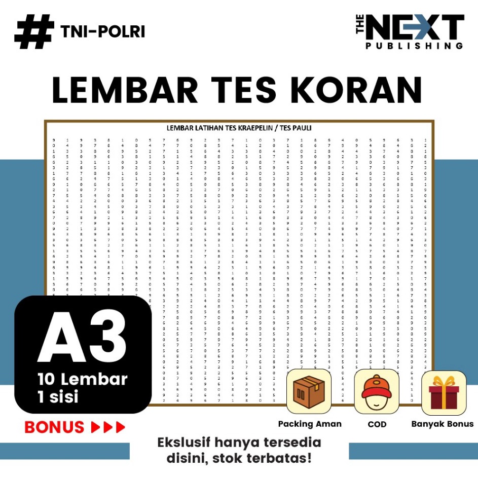 

Kirim Cepat Lembar tes koranTes kreapelinTes Pauli