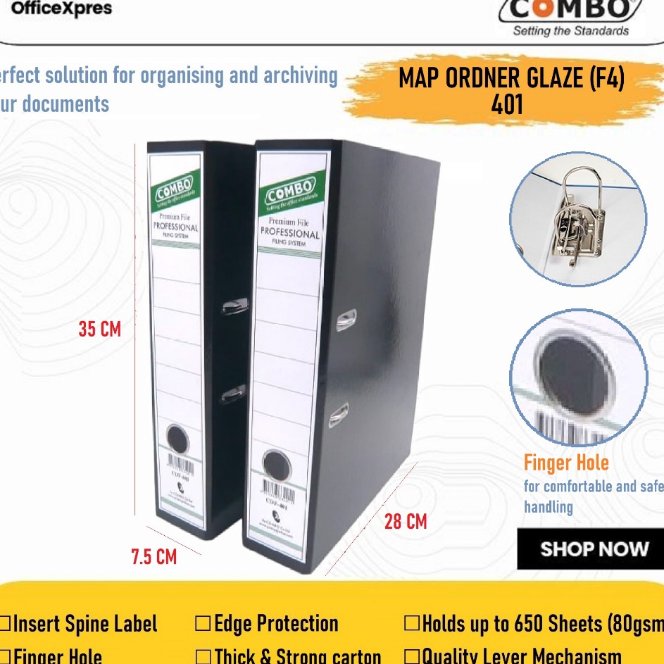 

Kualitas Terbaik Ordner F4 Folio Glaze Ordner Sejenis Bantex Odner Karton 41 Combo