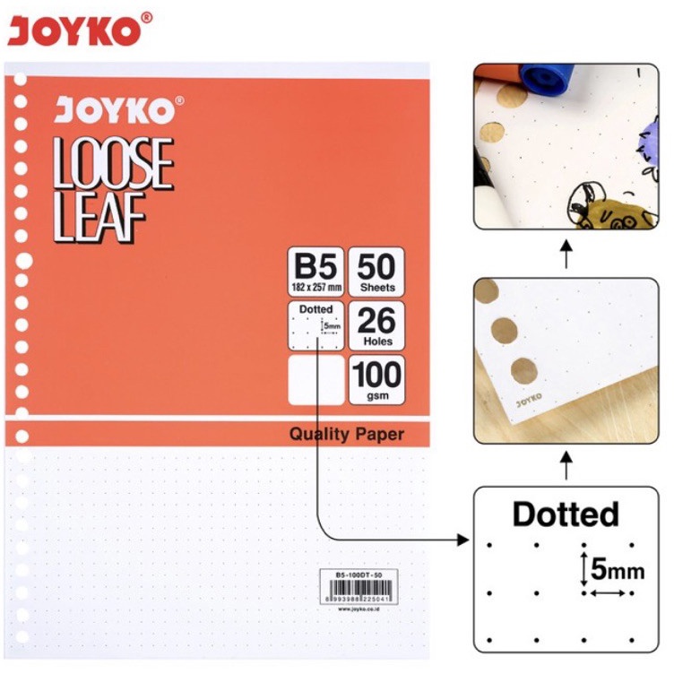 

Paket Ekonomis Loose Leaf Isi Kertas Binder A5 dan B5 DOTTED 1 LEMBAR