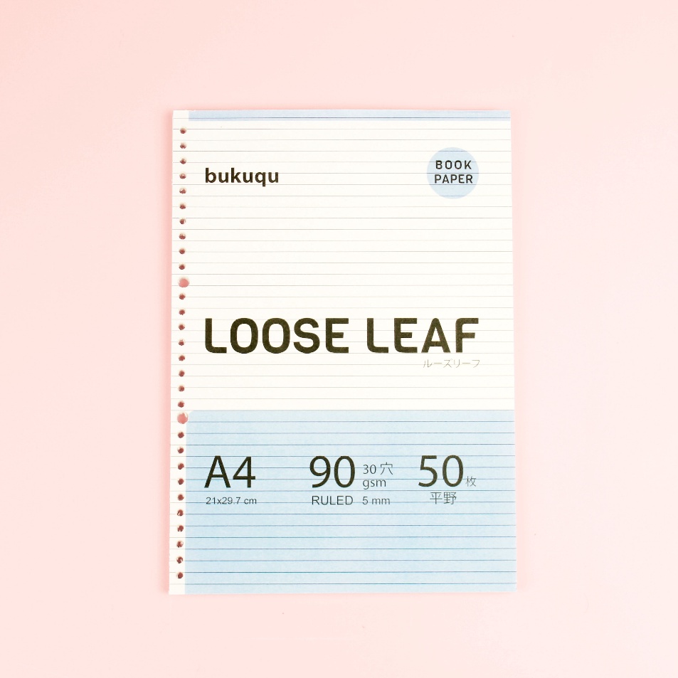 Paket Meriah  A4 Bookpaper Loose leaf  RULED by Bukuqu
