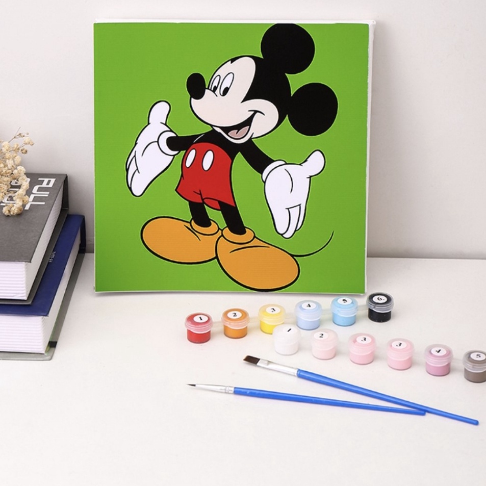 

Obral Berkualitas Paint By Number Kit 2X2cm Dengan Bingkai Kayu DIY Oil Painting Kit Lukisan