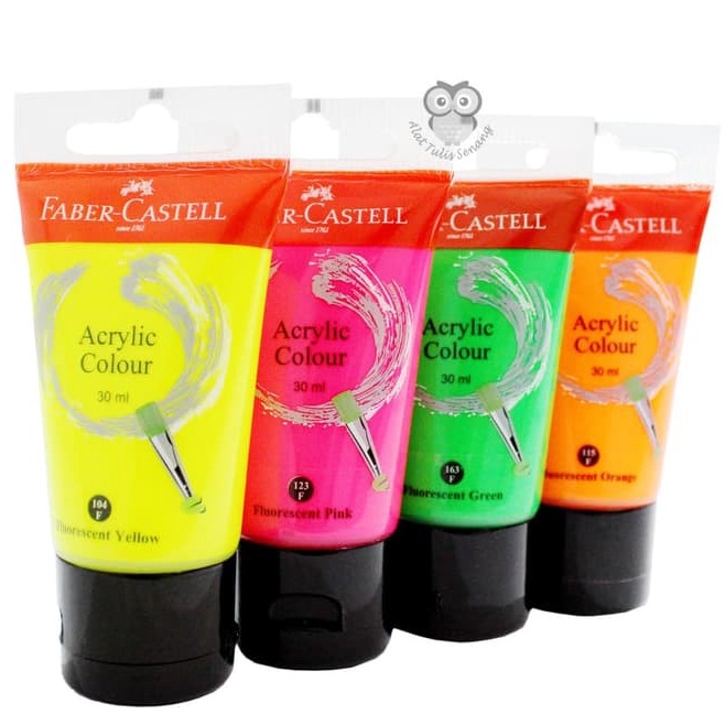 

Sekarang Meriah Cat Acrylic Faber Castell Fluorescent 3ml