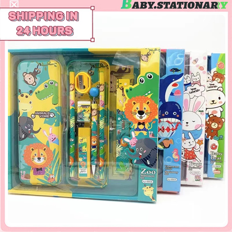 

KODE O87J Alat Tulis Kotak Pensil Anak Full Set 7In1 Cute Stationery Untuk Hadiah Anak Sekolah Kotak Pensil Alat Tulis