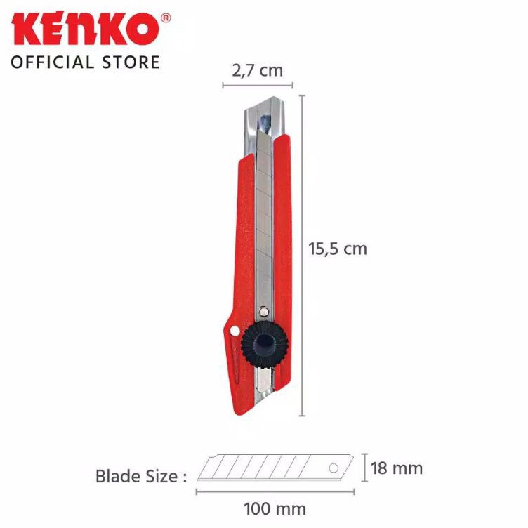 

Super Ulasan KENKO L5 Pisau Cutter Besar Refill L15