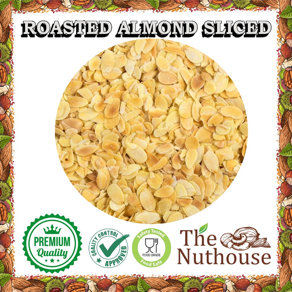 

500gr ROASTED Almond Sliced Blanched / Kacang Almond Iris Panggang