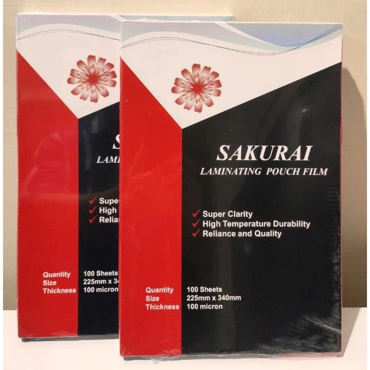 

Fast Shipment Plastik Laminating SAKURAI Folio A4 per pack