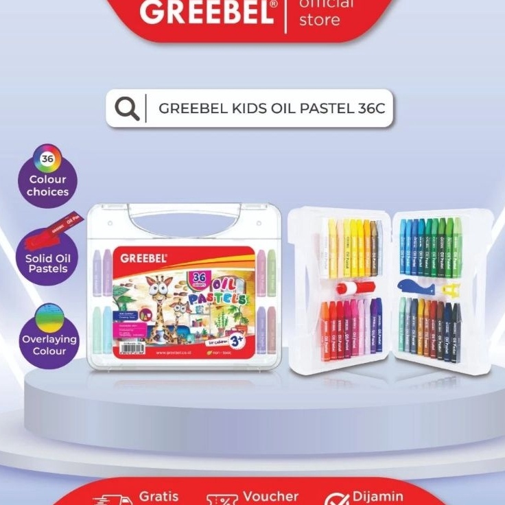 

Borong Sekarang GREEBEL Crayon 36 Warna Oil Pastel Greebel 36 Warna
