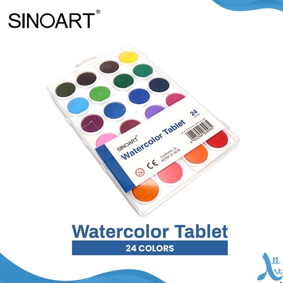 

Kirim Cepat Cat Air Sinoart Watercolor Tablet 24 Colors