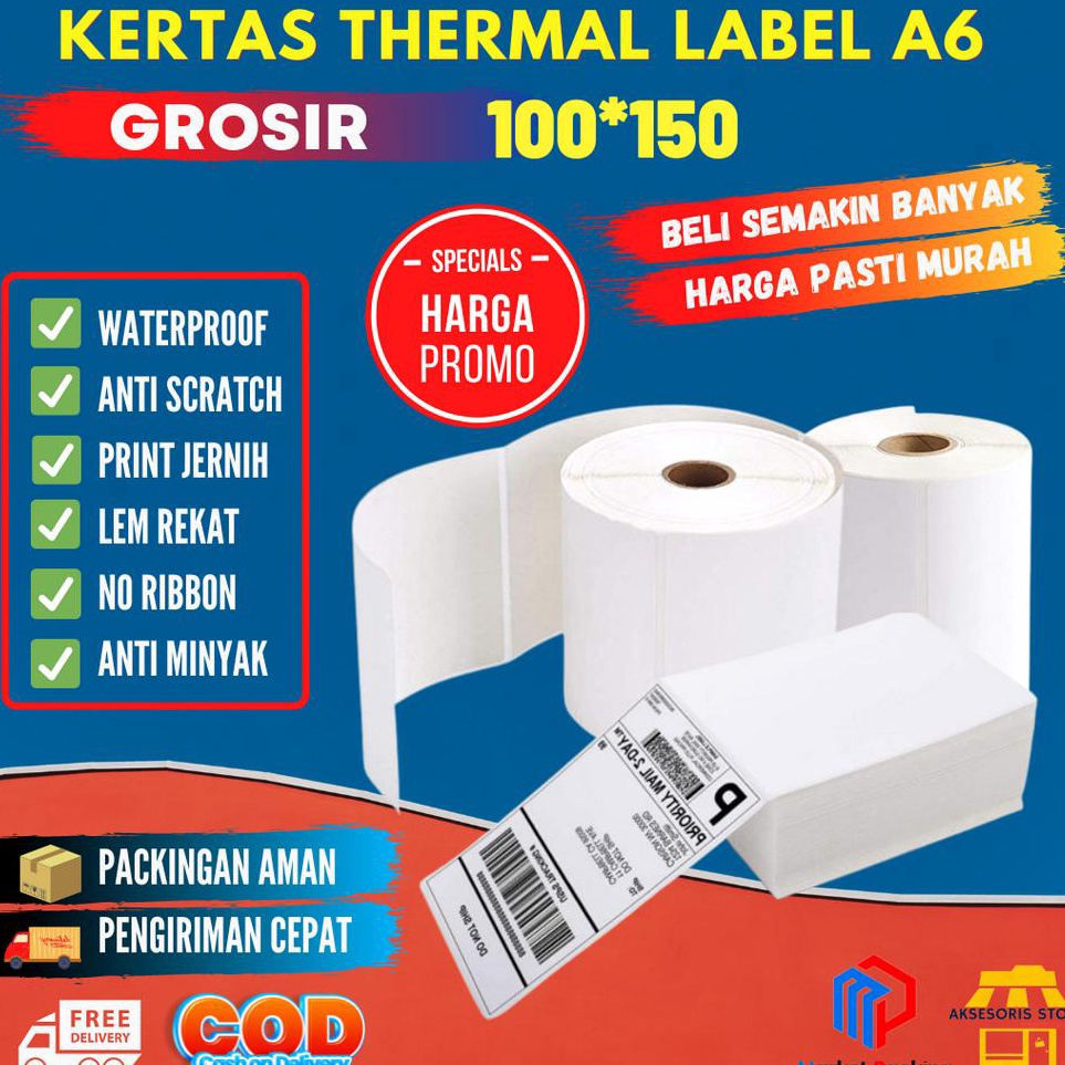 

KERTAS LABEL THERMAL 1X15 STICKER BARCODE UKURAN A6 ART A7U2