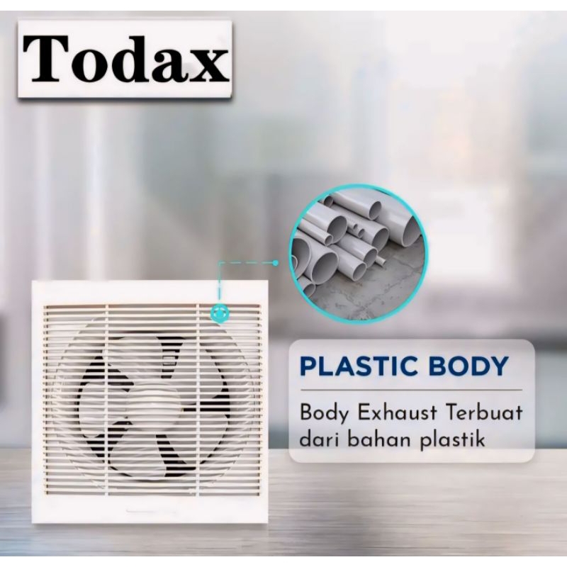 (TOKO KENDEL) Exhaust Fan Dinding Merek TODAX Kipas Angin Hexos 10 Inch Wall Hexos dinding Listrik