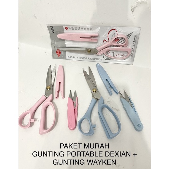 

KODE B2J5 PAKET MURAH GUNTING PORTABLE DEXIAN GUNTING WAYKEN gunting benang gunting kain tajam k3 k31