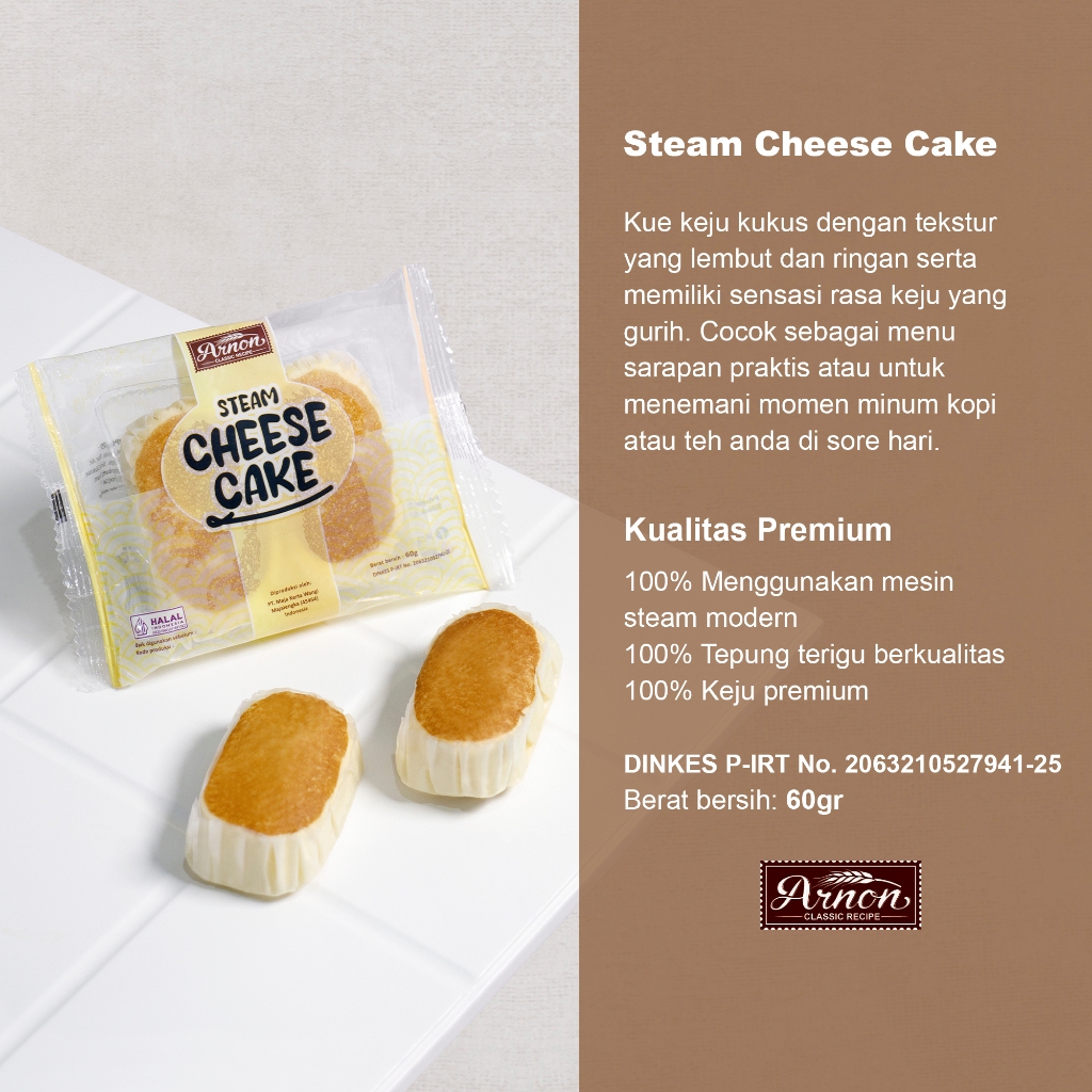

[Whispers] Arnon Steam Cheese Cake Paket Isi 6pcs
