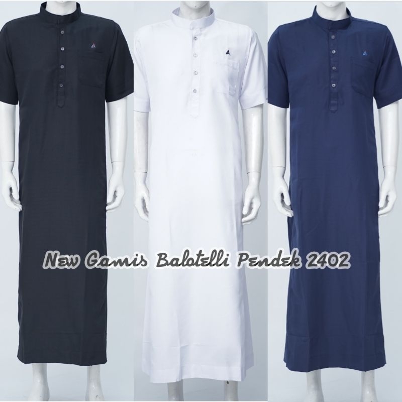 Gamis balloteli abiyu lengan pendek | Gamis Pria | Gamis pendek