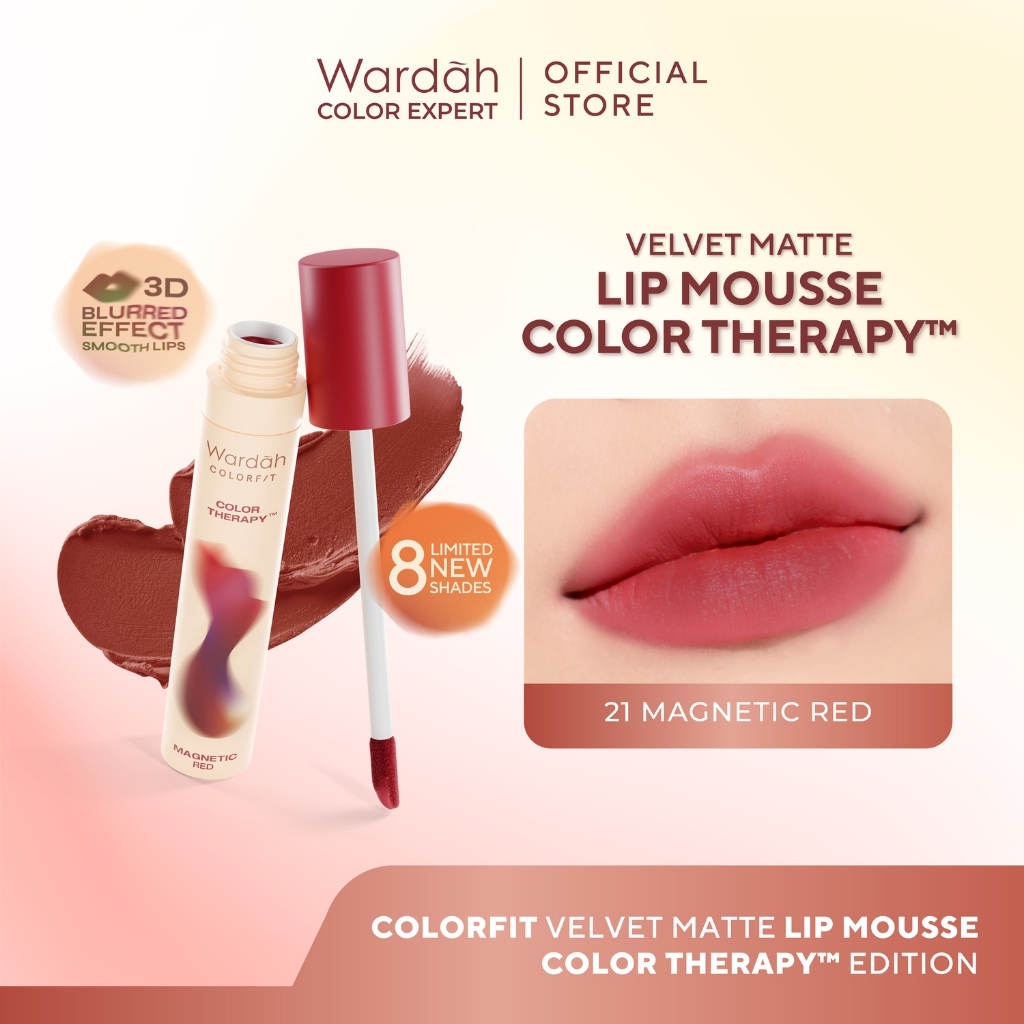 [LIMITED EDITION] NEW Wardah Colorfit Velvet Matte Lip Mousse Color Therapy™ - Lip Cream Tahan Lama 