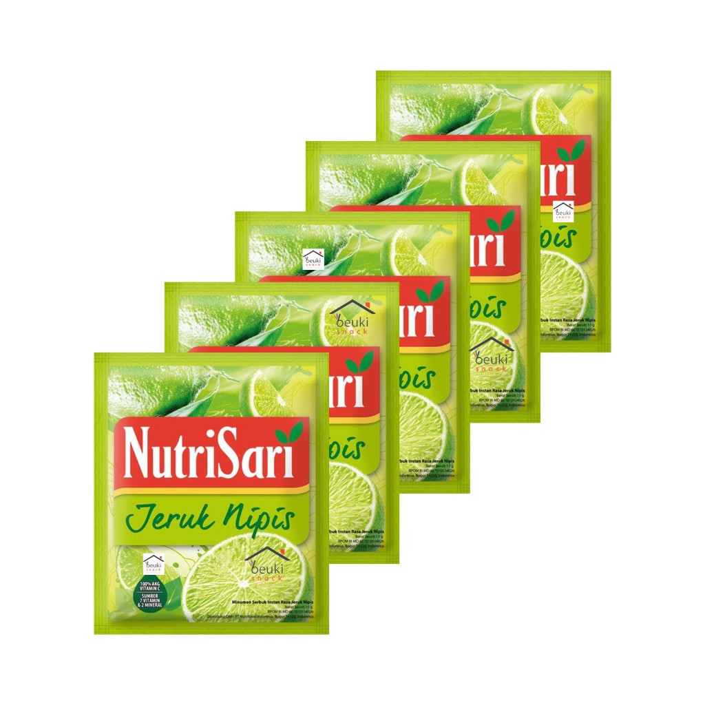 

5PCS NutriSari Jeruk Nipis Minuman Bubuk Rasa Jeruk Nipis