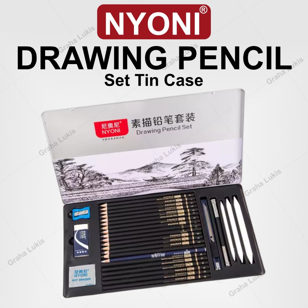 

NYONI Drawing Pencil Set Tin Case