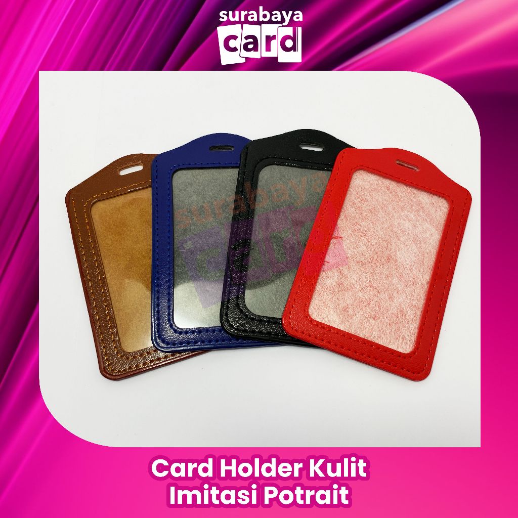 

Frame Casing Tempat ID Card Holder Kulit Imitasi Potrait