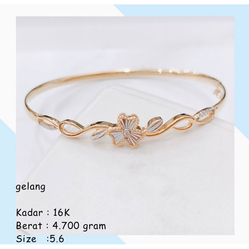 Gelang Emas Flower Daun 16k 4.700Gr