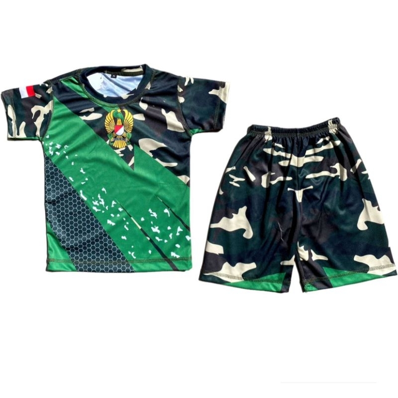 SETELAN JERSEY TNI 2023 || SETELAN BAJU JERSEY ANAK USIA 1 SAMPAI 14 TAHUN || SET JERSEY LORENG TNI