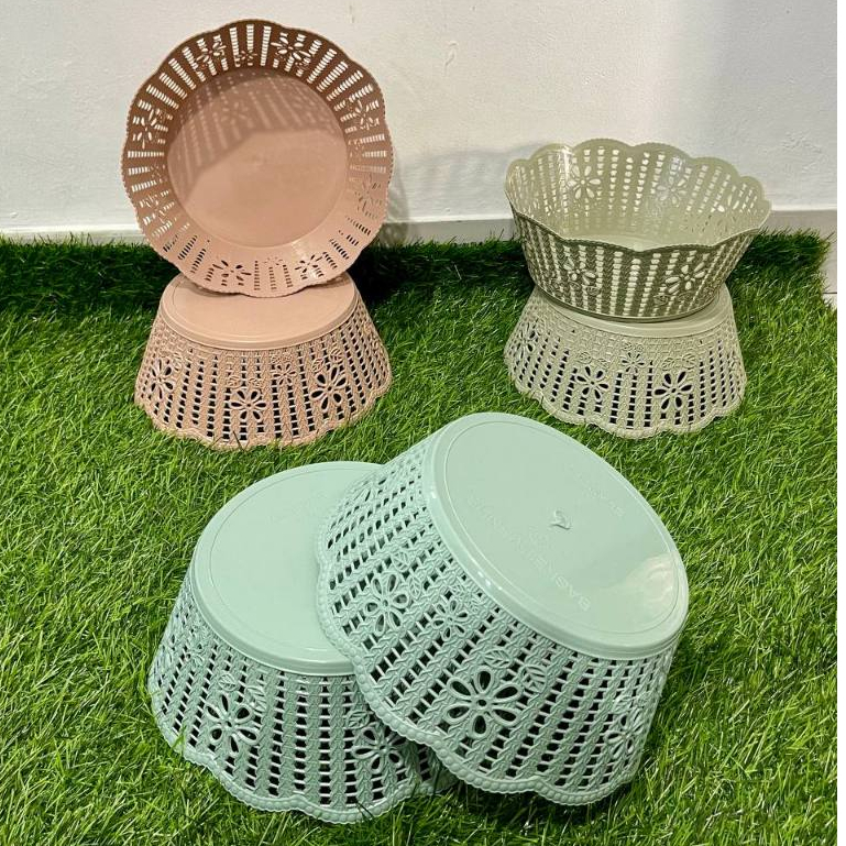 [ 12pcs ] Keranjang Elandra Bulat Venus 1 Tempat Pengimpanan Kosmetik | Wakul Plastik | Bisa COD