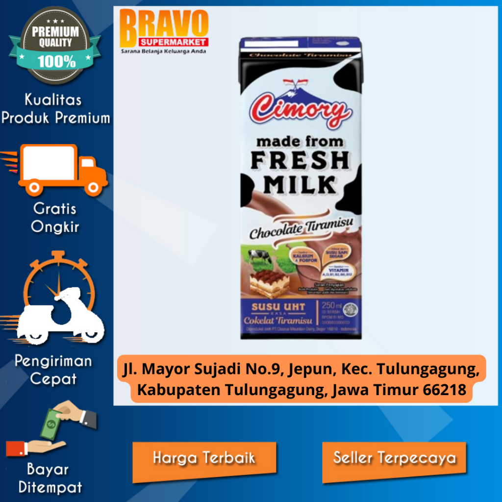 

Bravo Supermarket Tulungagung - Cimory Fresh Milk Uht Choco Tiramisu 250mL