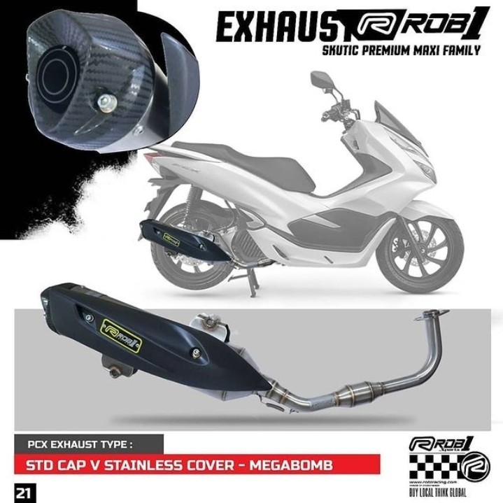 ROB1 KNALPOT PCX OLD 150 MB SS STD RACING CUP V