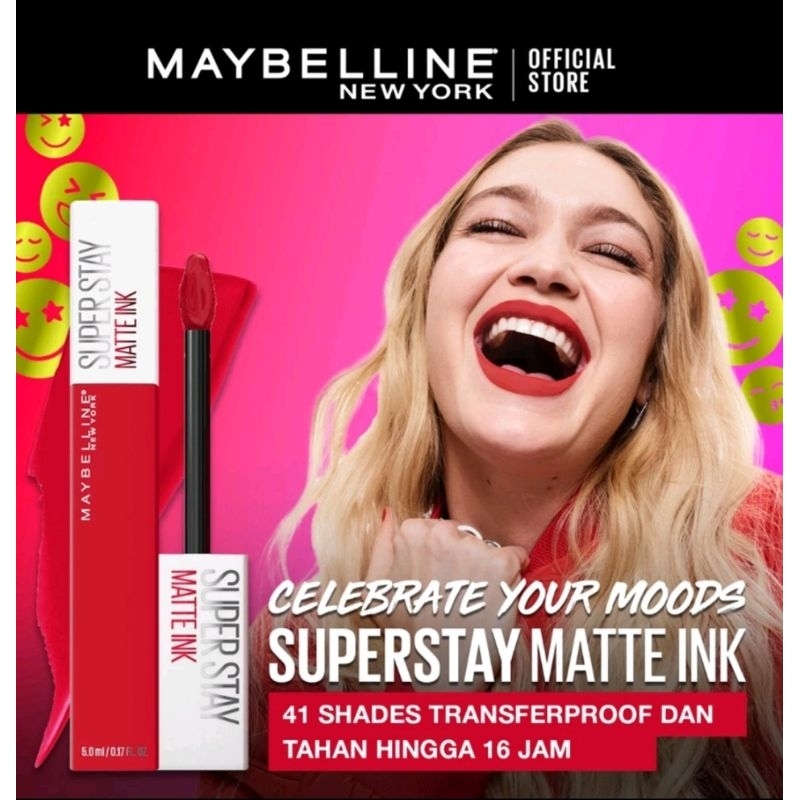 Maybelline Superstay Matte Ink Liquid Long Lasting Waterproof Matte Lipstik Lipcream Make Up