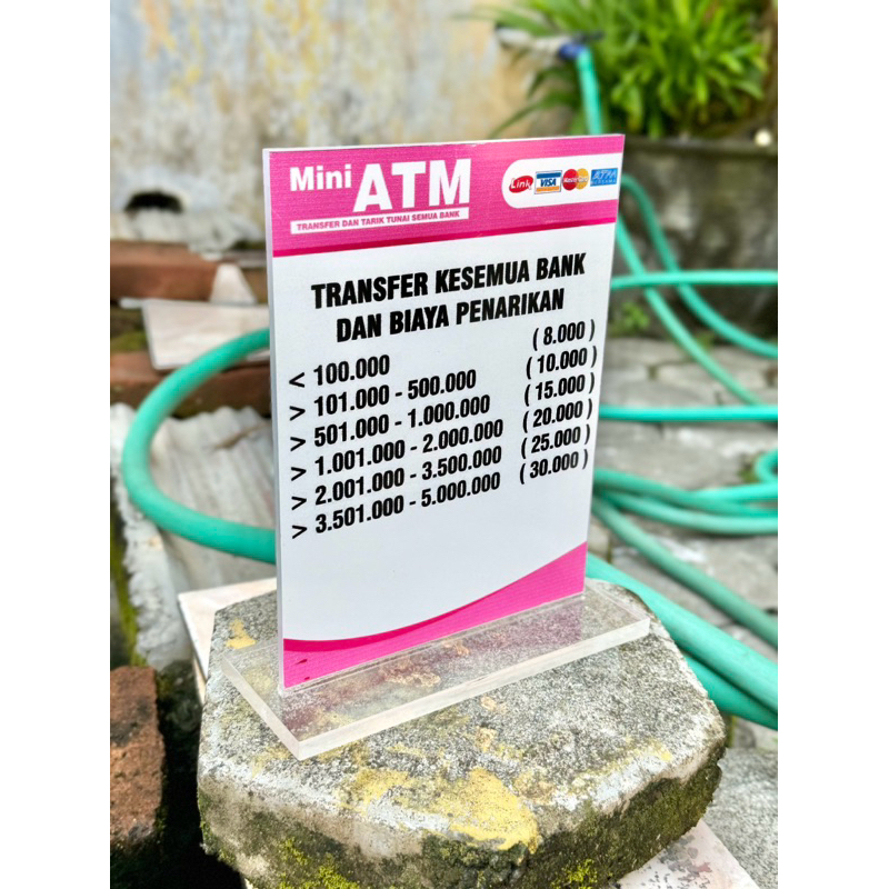 

BISA CUSTOM BIAYA ADMIN AKRILIK MEJA AGEN BANK UKURAN 15x20