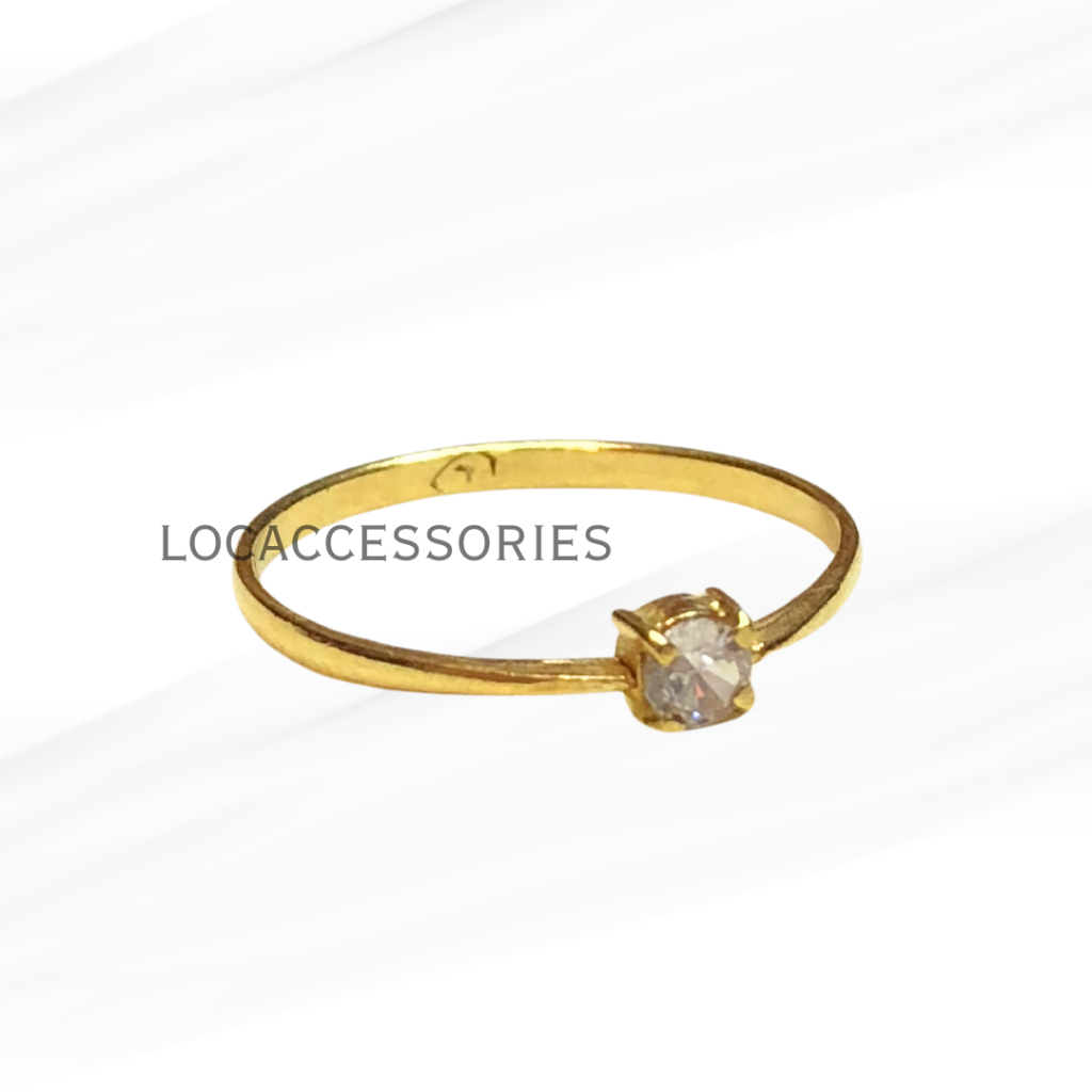 LOCA - CINCIN WANITA EMAS BERAT 0,5 GRAM 1/2 GRAM EMAS / PERHIASAN CINCIN EMAS ASLI SOLITAIRE