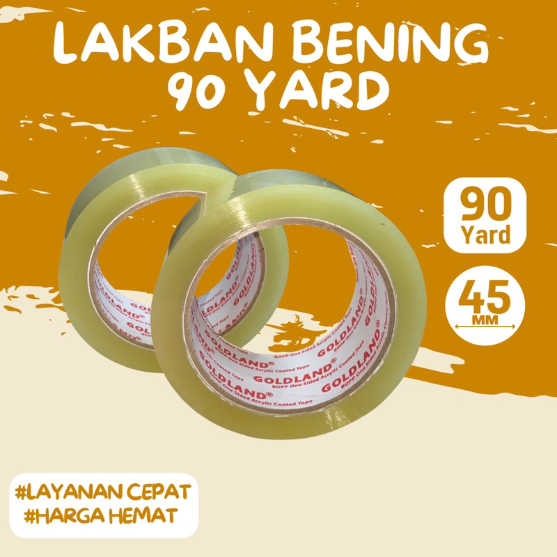 

[READY MEDAN] Lakban Bening Murah Kuat Tebal 90yard x 45mm Full Kualitas