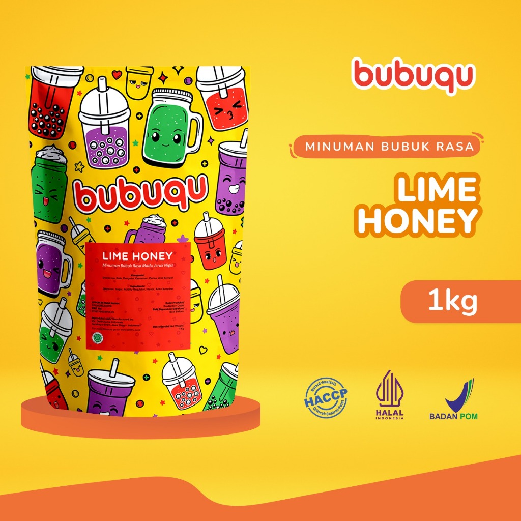 

Bubuqu Lime Honey Powder Drink 1 Kg - Bubuk Minuman Jeruk Nipis Madu