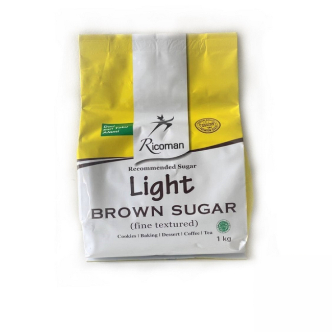 

Ricoman Light Brown Sugar -- Dark Brown Sugar 1000 gram