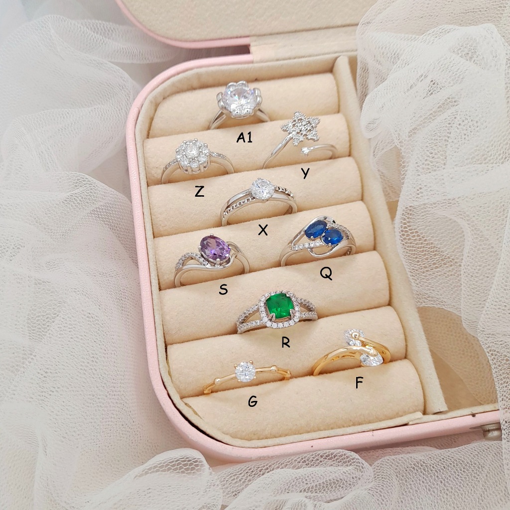 Cincin Rhodium Premium Xuping Asli Warna Putih Silver Emas Gold - BR478