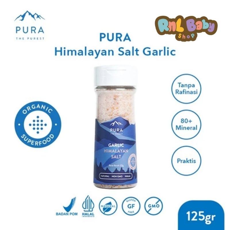 

Pura Himalayan Salt Garlic 125 gr - Garam Himalaya Bawang Putih Natural