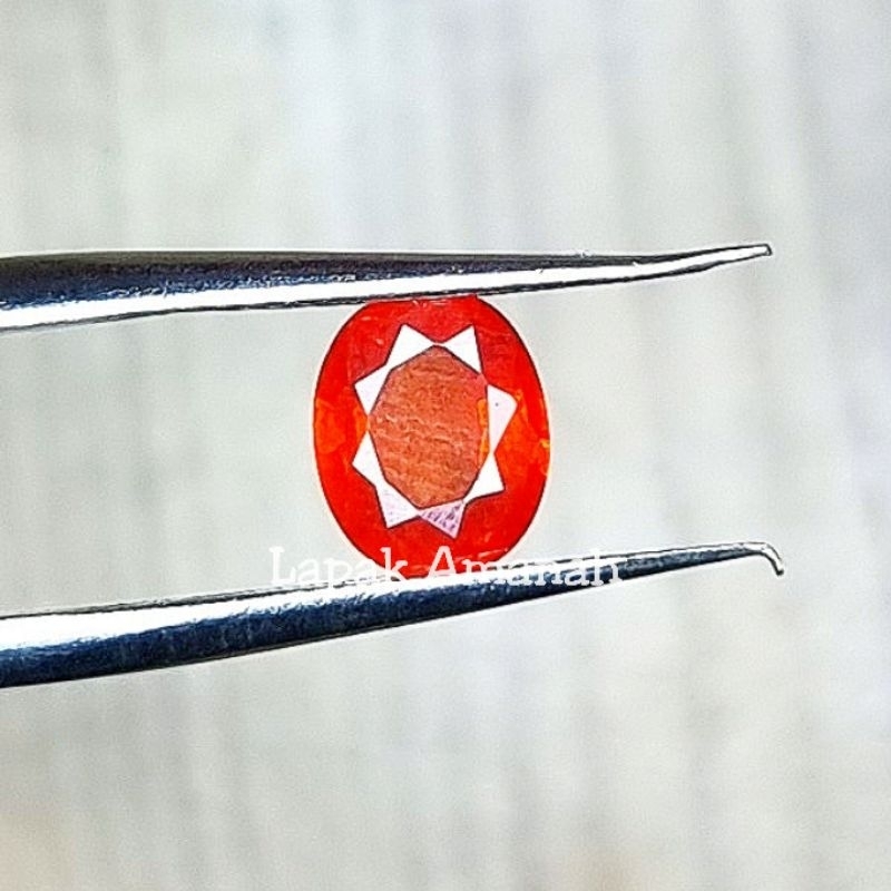 Batu Orange Safir Top Kristal Asli Natural Padparascha Orange Sapphire