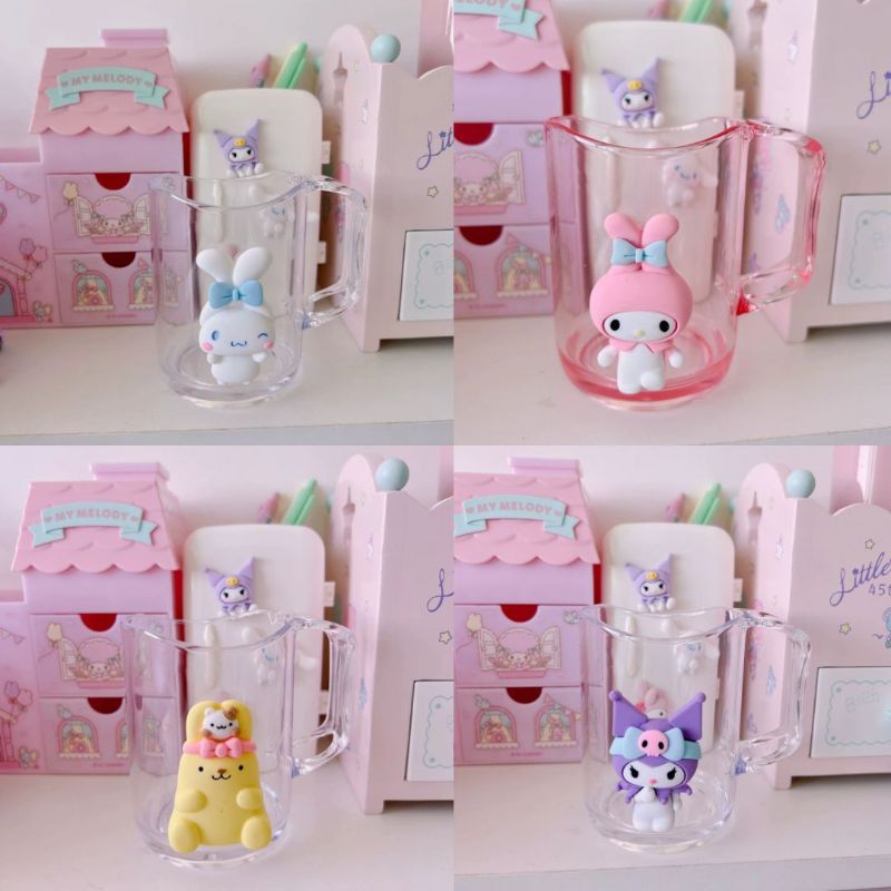 Cangkir Anak Sanrio / Cangkir Minum Anak Bayi / Cangkir Plastik Dengan Gagang / Baby Kids Cup With Handle