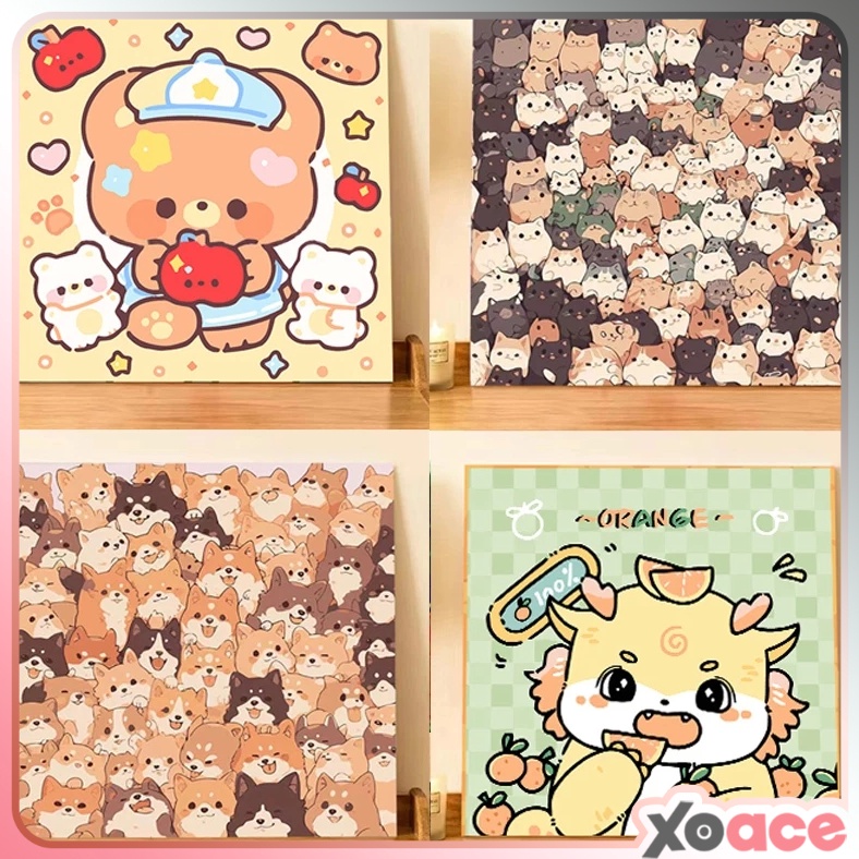 

KODE J63P Canvas Paint By Number Kit Digital Oil Painting DIY Lukisan 2 x 2 Seri O