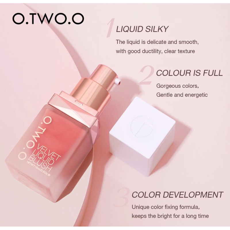 O.TWO.O LIQUID BLUSH ON (Blush On cair tahan lama)