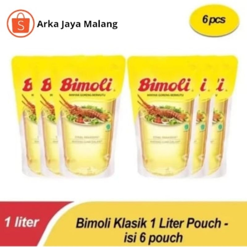 

Bimoli Klasik Minyak Goreng Isi 6 pouch -Minyak Sayur Kemasan