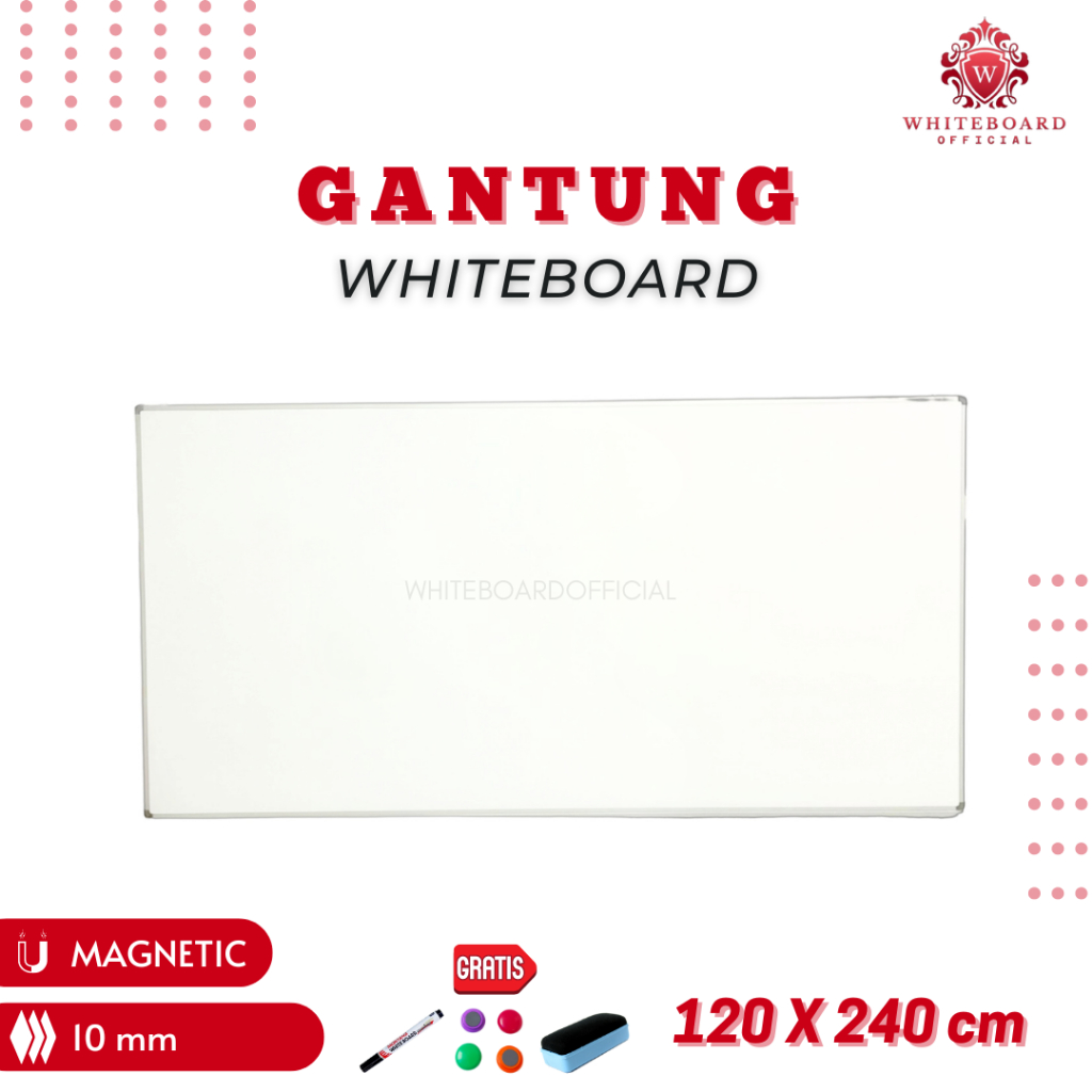 Whiteboard Magnet / Papan Tulis Magnet 120 x 240 cm / Sakana
