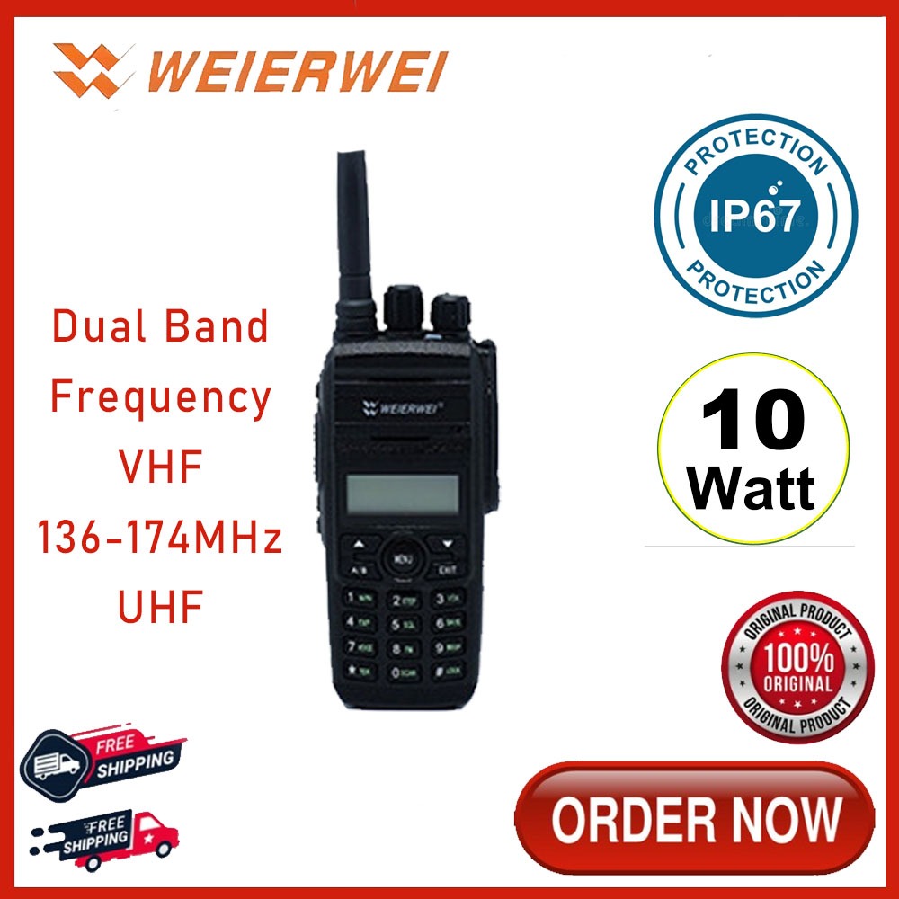 Weierwei VEV-UV8200 HT Dualband 10W Ori Garansi Waterproof IP67 8200 HT Anti Air