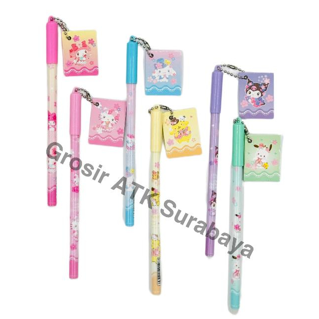 

( DAPAT 1 BOLPEN ) Bolpen Pulpen Bolpoin Fancy Anak Kartun Sanrio Kuromi Lucu Murah 2