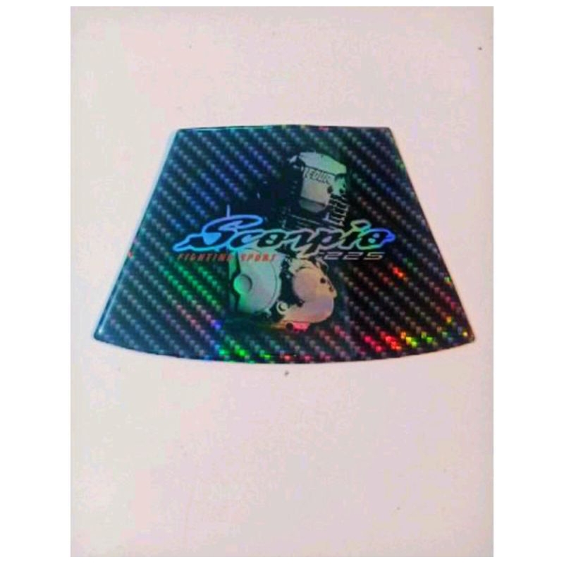 Emblem Embos Timbul Pelindung Tangki Yamaha Scorpio Z old Steko Stiker Model Carbon Tatakan Jok