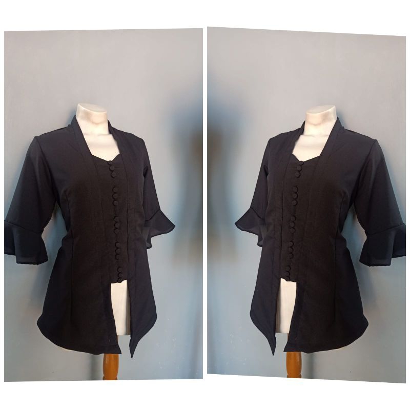 Vilikebaya - Kebaya Polos Hitam - kebaya modern