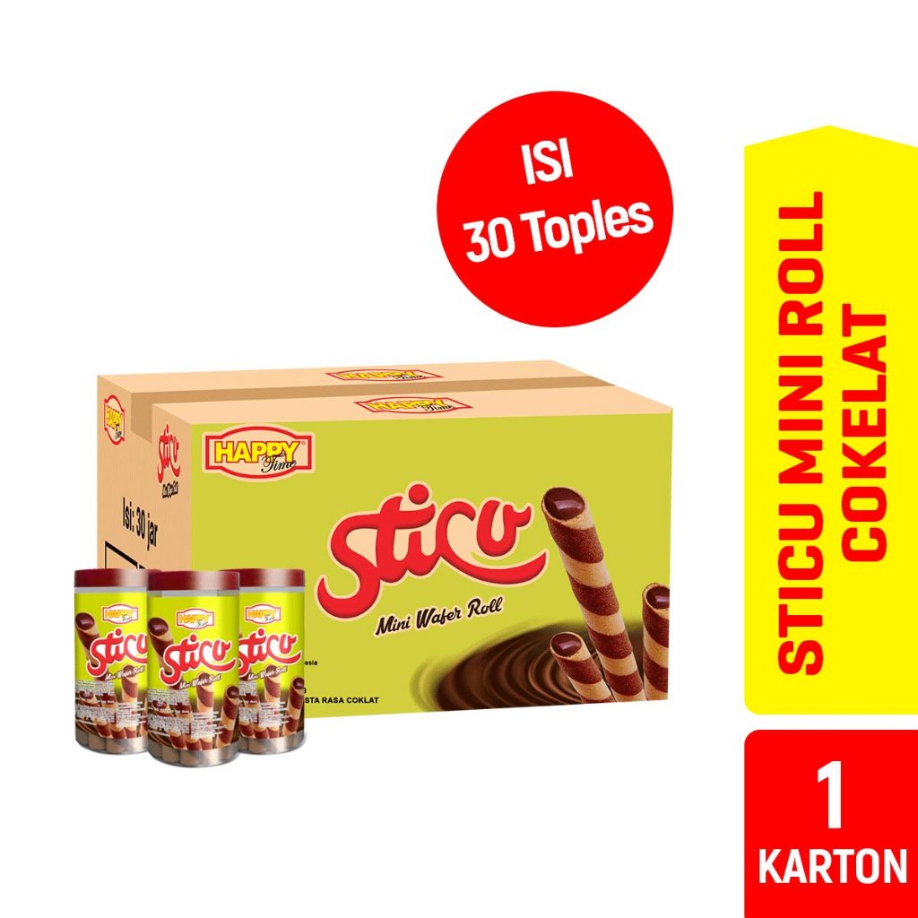 

Happy Time Astor Sticu Wafer Mini Roll Chocolate (1 Karton isi 30 Toples)