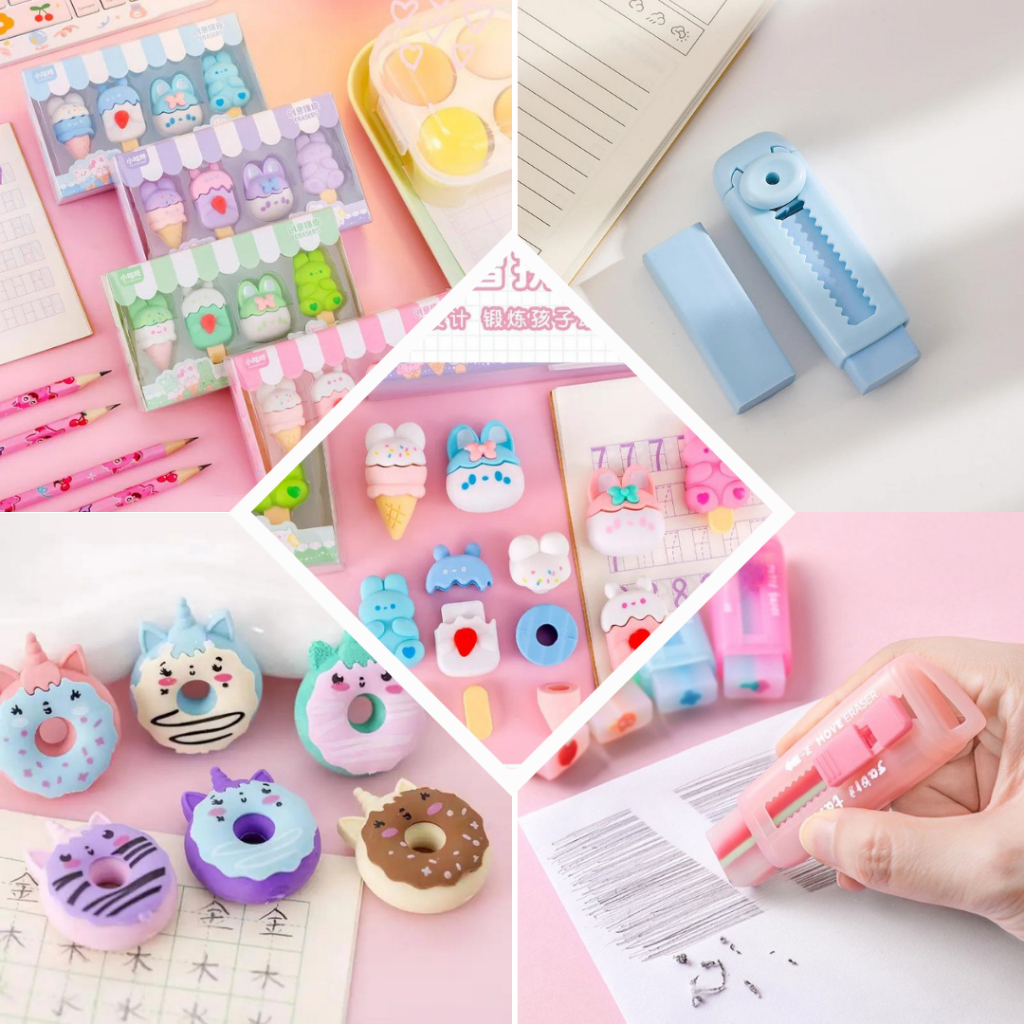 

Penghapus Pensil Karakter / Penghapus Pensil Bentuk Ice Cream, Donut, Cutter - ATK
