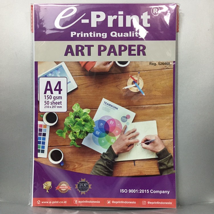 

Kertas Seni Art Paper e-Print A4 150gsm 50sheet