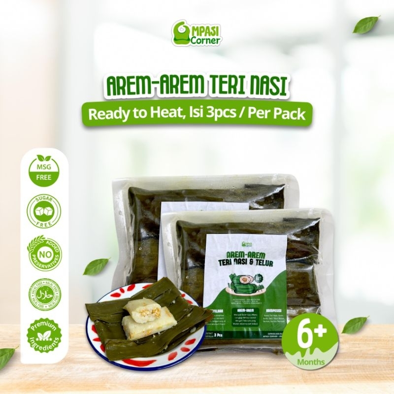 

Arem Arem Teri Nasi & Telur isi 4 pcs - MPASI CORNER