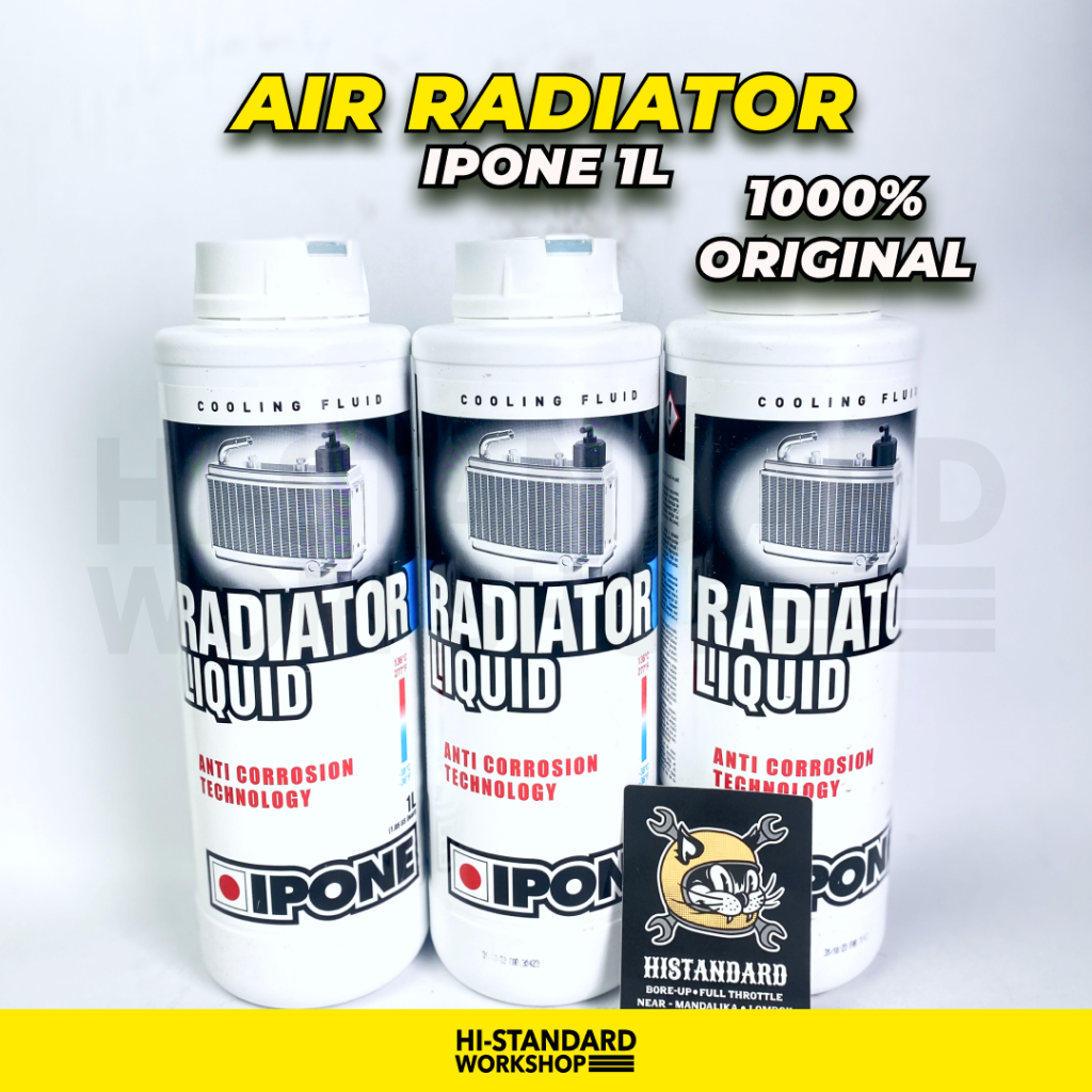 IPONE RADIATOR LIQUID COOLANT 1 LITER ( 100% ORIGINAL ) SEMUA JENIS MOTOR NINJA, CBR, R15, AEROX, NM